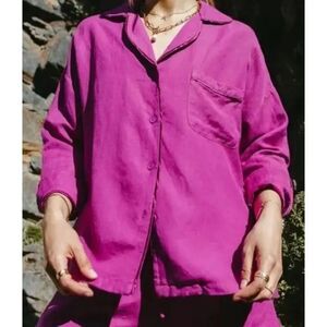 ✨Bohme Jasmine Magenta Linen Pink Sz Large Blouse✨